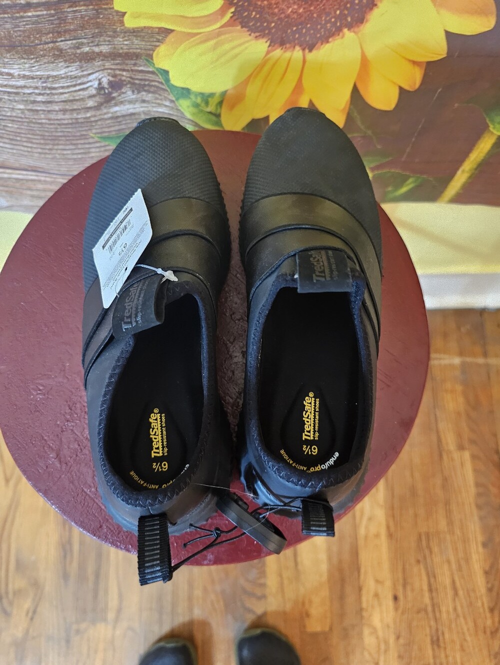 Women's  Slip-On Black Work Shoes